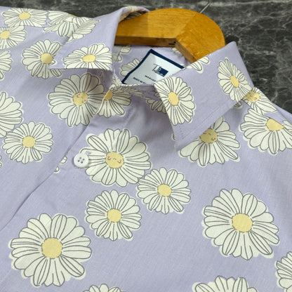 Half Sleeve Shirt | Lavender