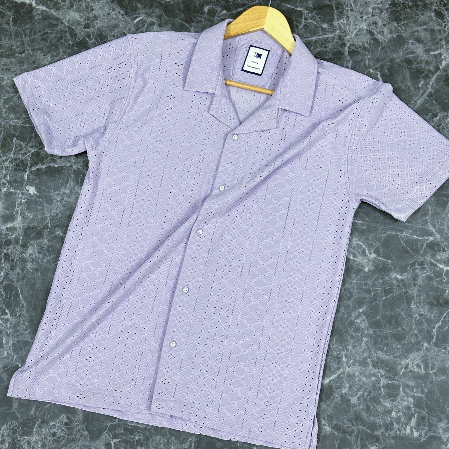 Half Sleeve Cuban Shirt | Lilac