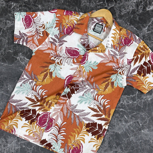 Half Sleeve Cuban Shirt | Tropical Bloom