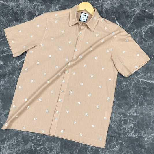 Half Sleeve Shirt | Peach