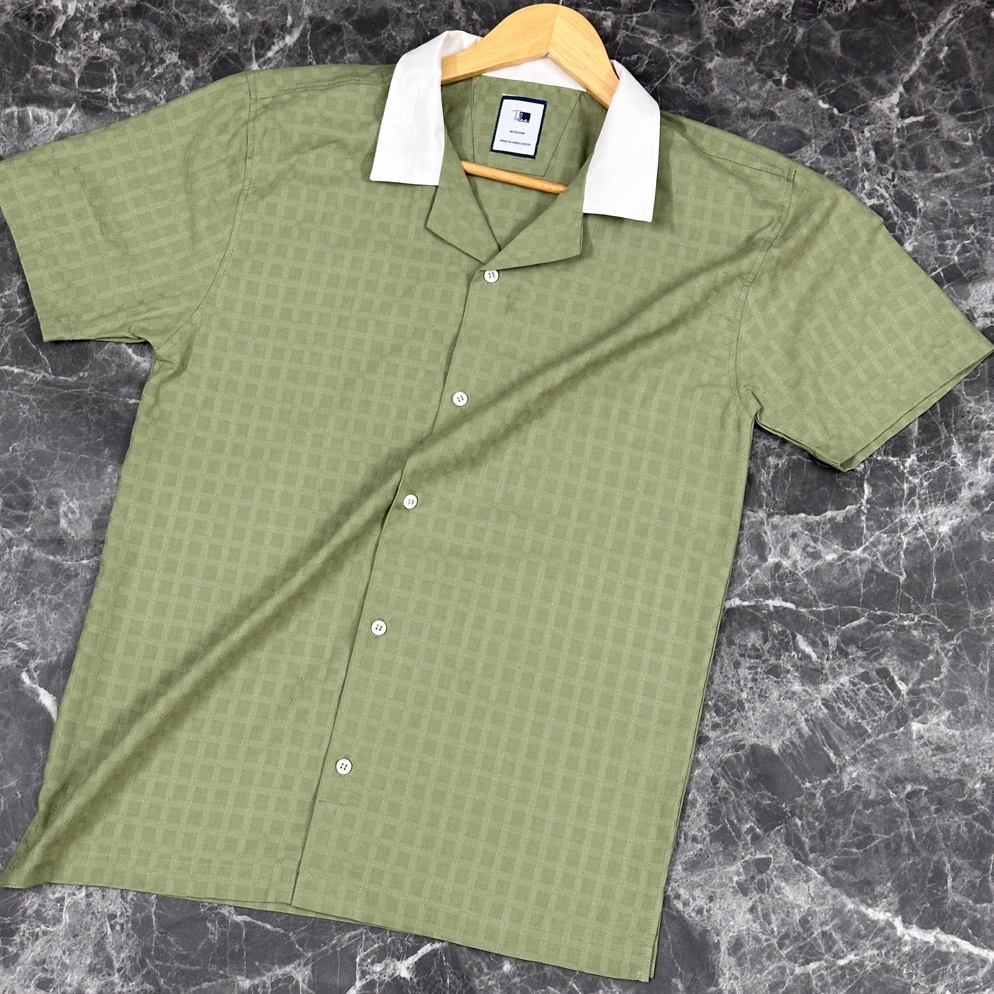 Half Sleeve Cuban Shirt | Moss