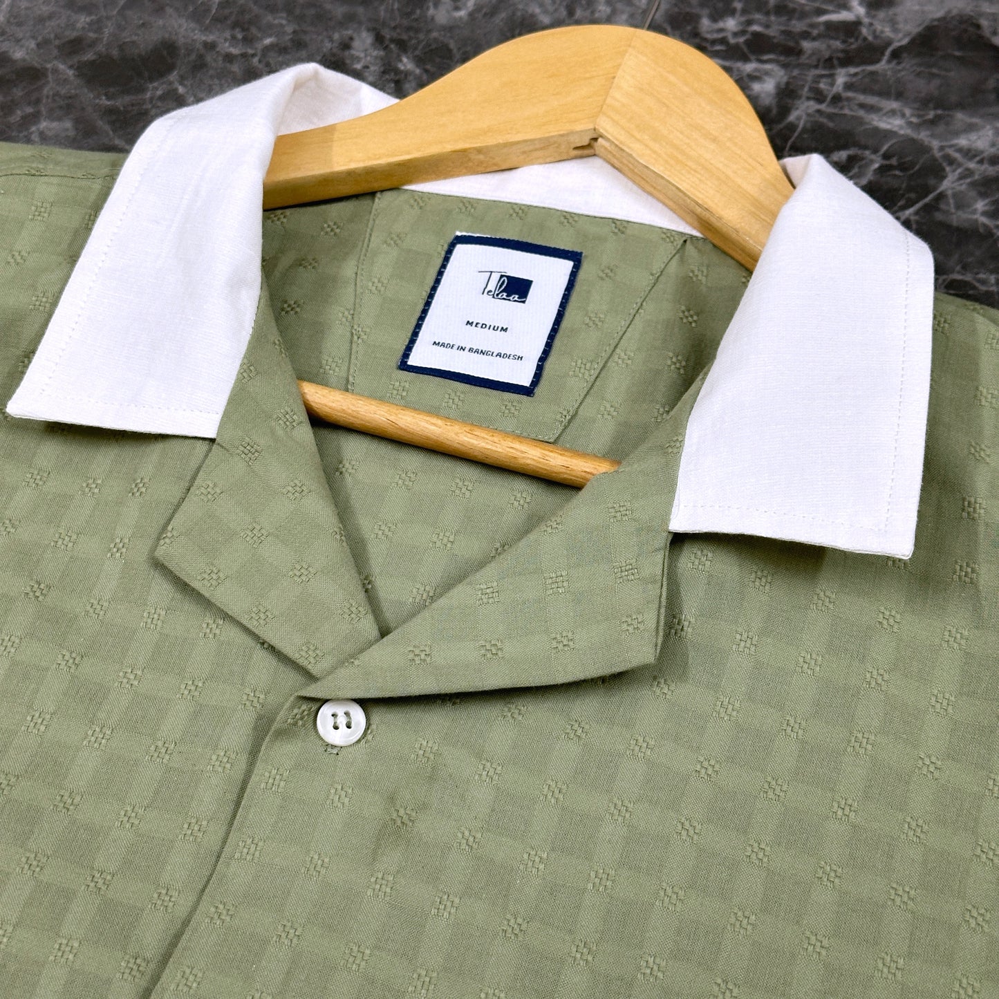 Half Sleeve Cuban Shirt | Moss