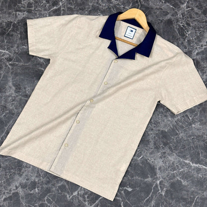 Half Sleeve Cuban Shirt | Admiral