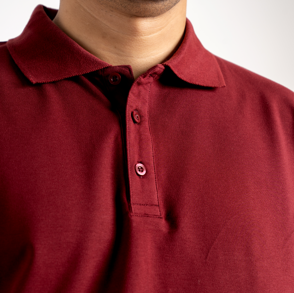 Basic Polo Maroon