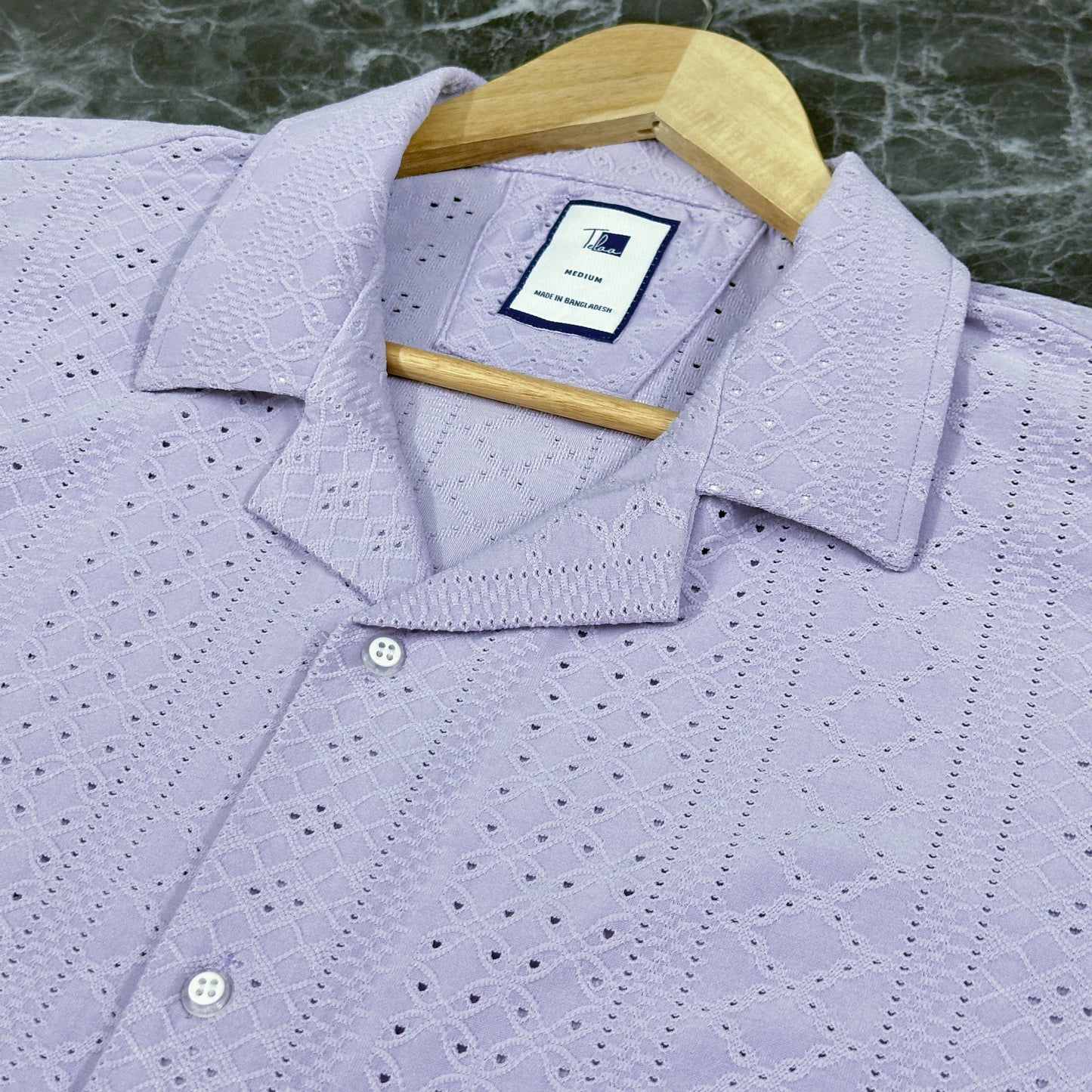 Half Sleeve Cuban Shirt | Lilac