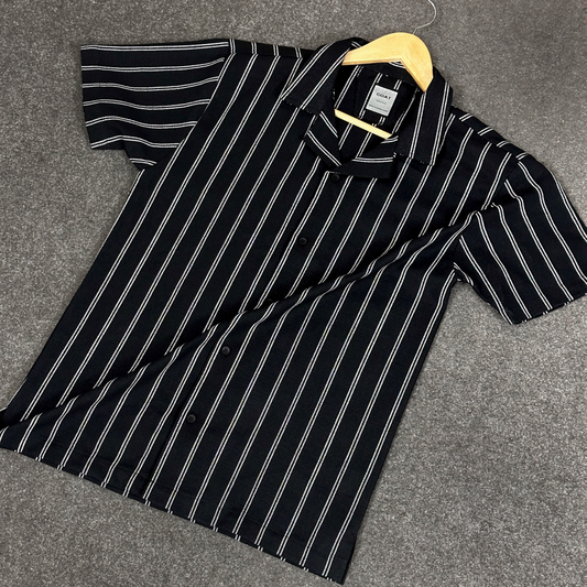 Half Sleeve Cuban Shirt | Noir